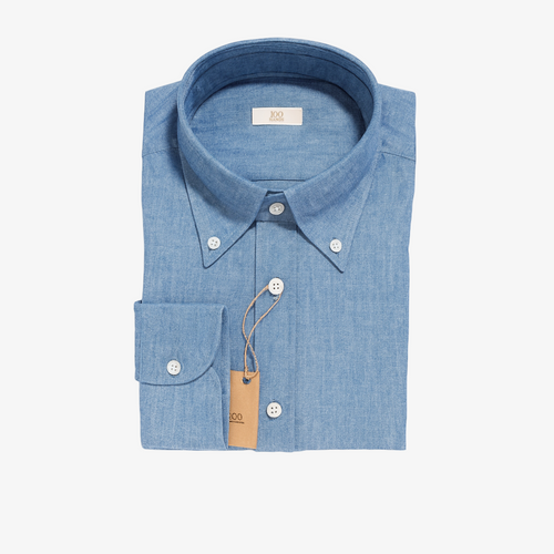 100 HANDS Blue Permanent Style Chambray Shirt