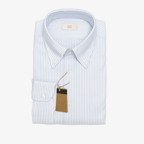 100 HANDS Blue Striped Oxford Shirt