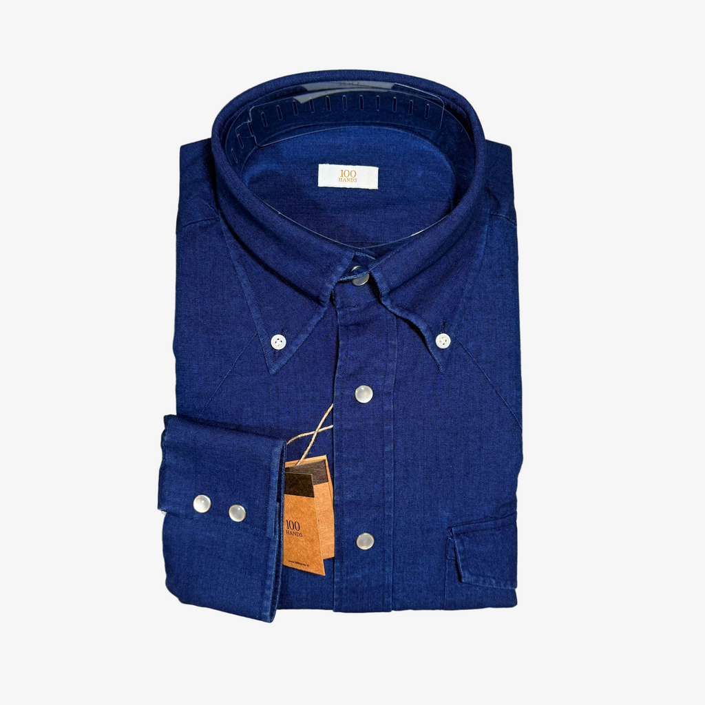 100 HANDS Indigo Western Denim Shirt