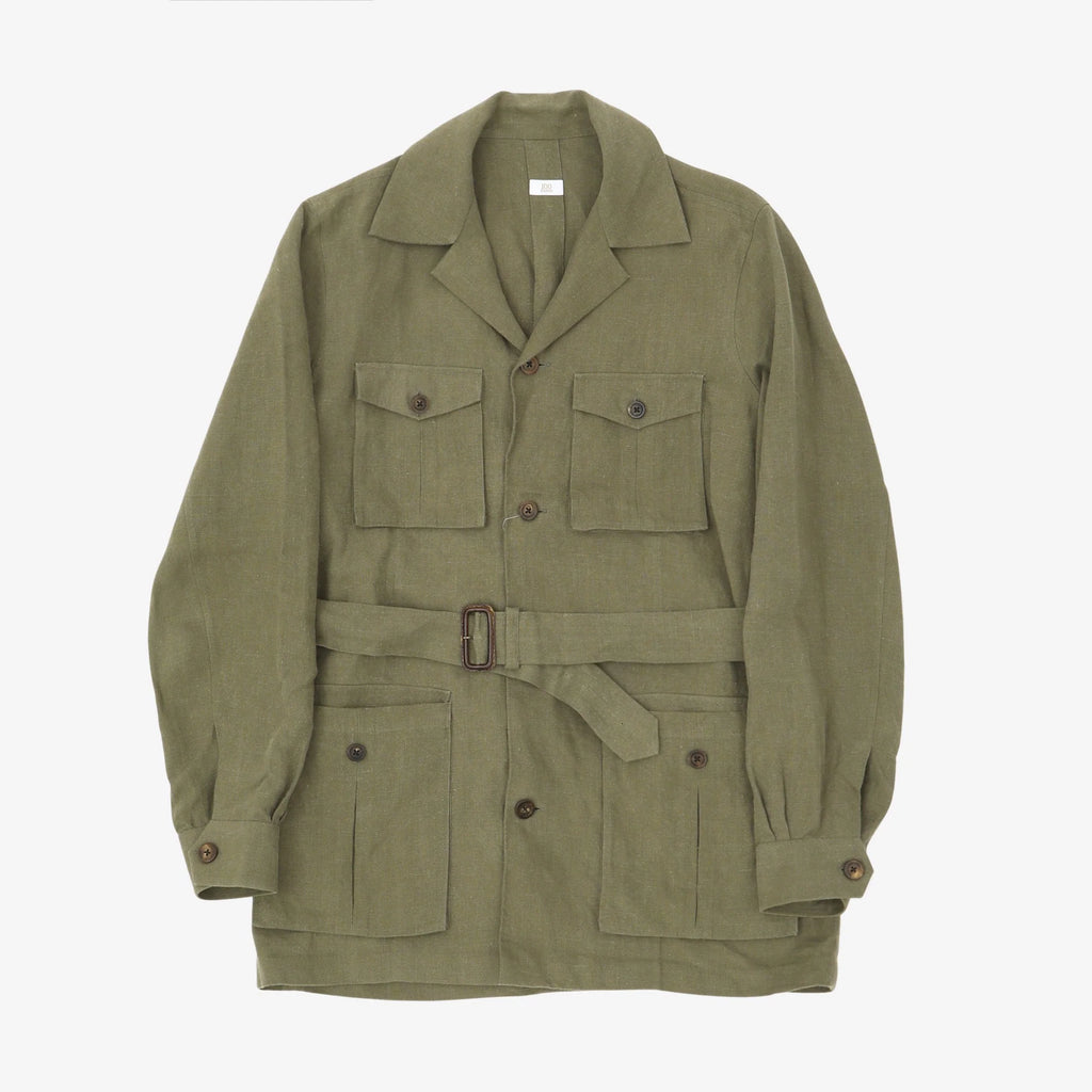 100 HANDS Green Linen Traveller Jacket