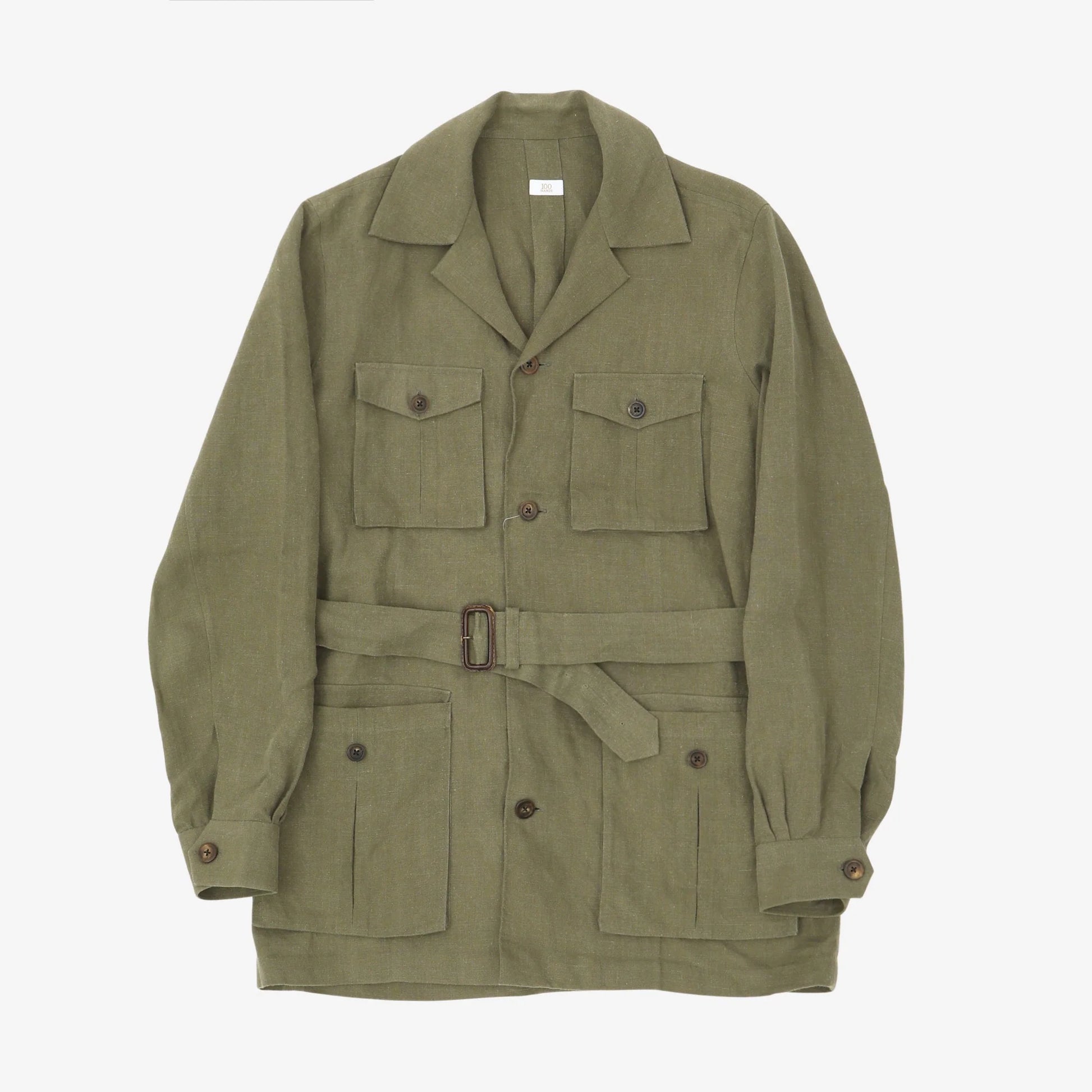 100 HANDS Green Linen Traveller Jacket