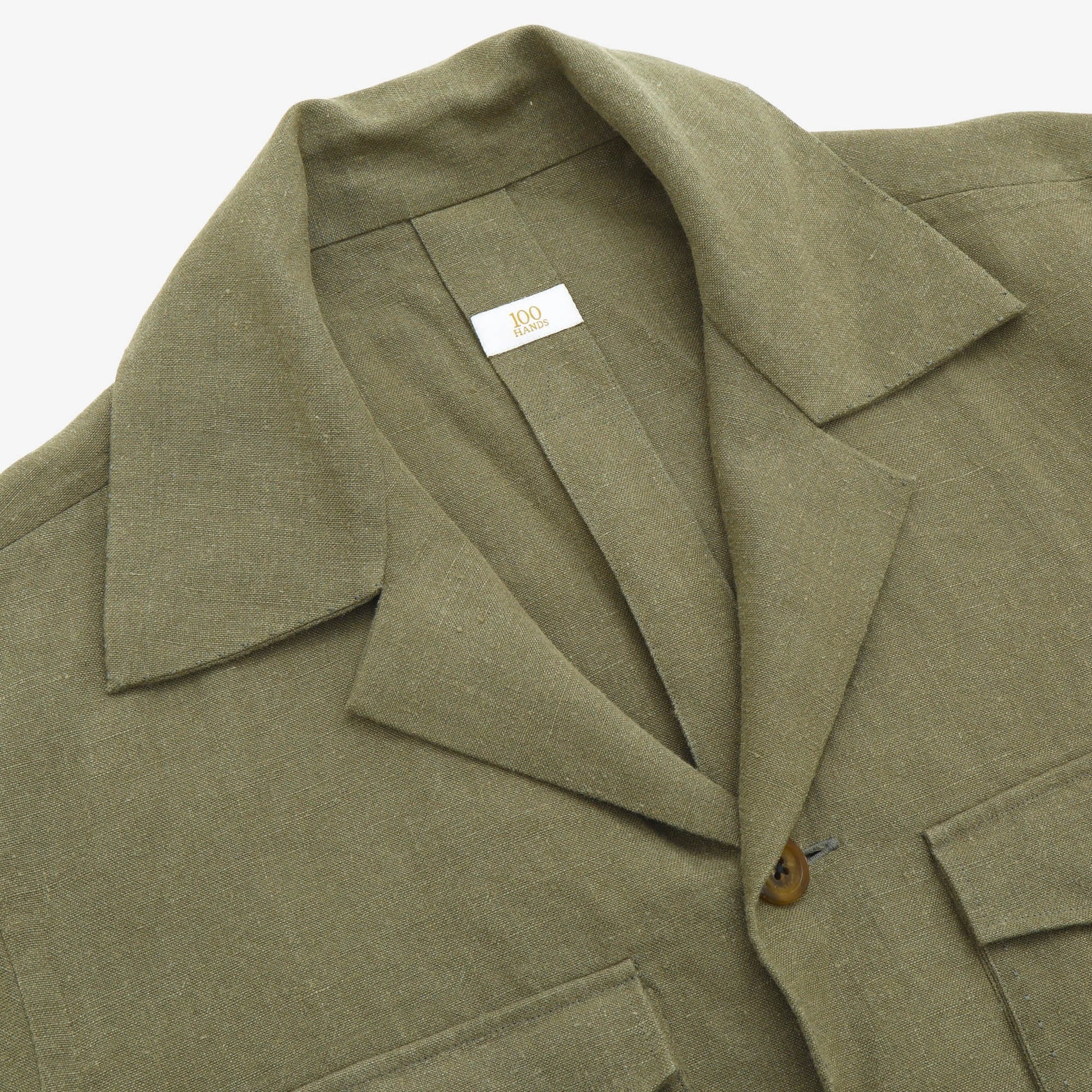 100 HANDS Green Linen Traveller Jacket