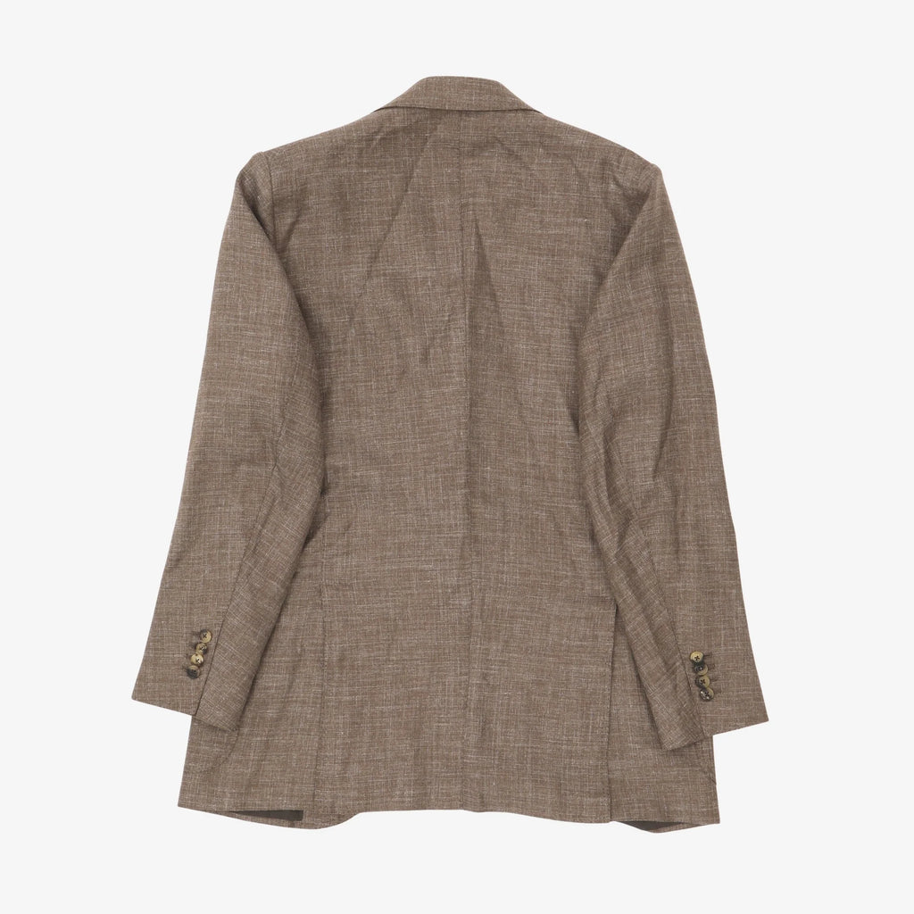SARTORIA CARFORA Brown Cotton-Silk-Linen Sports Jacket