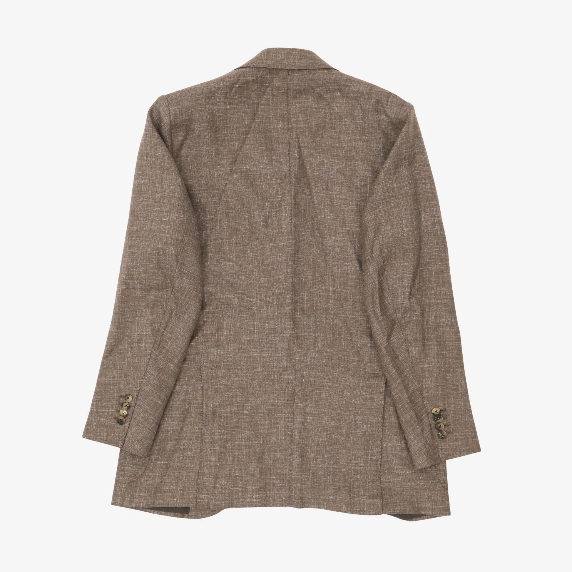 SARTORIA CARFORA Brown Cotton-Silk-Linen Sports Jacket