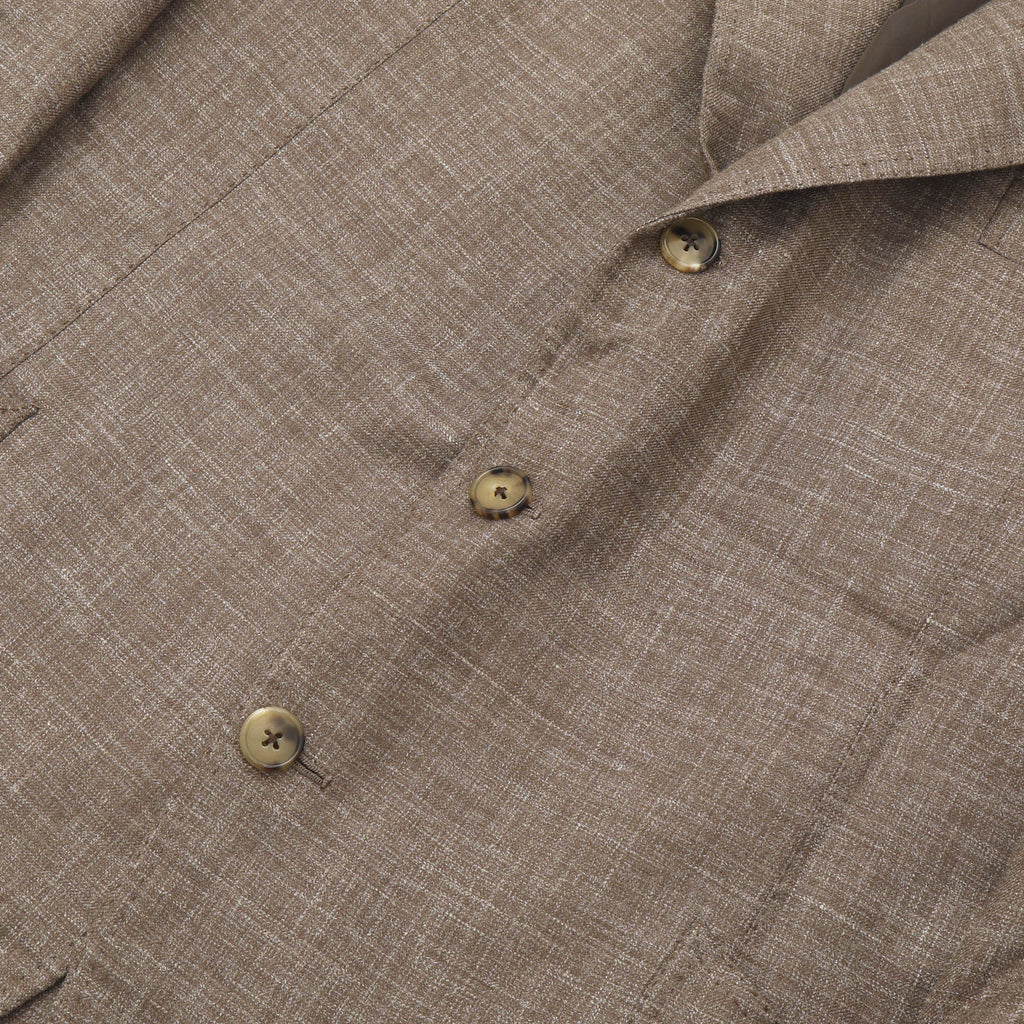 SARTORIA CARFORA Brown Cotton-Silk-Linen Sports Jacket