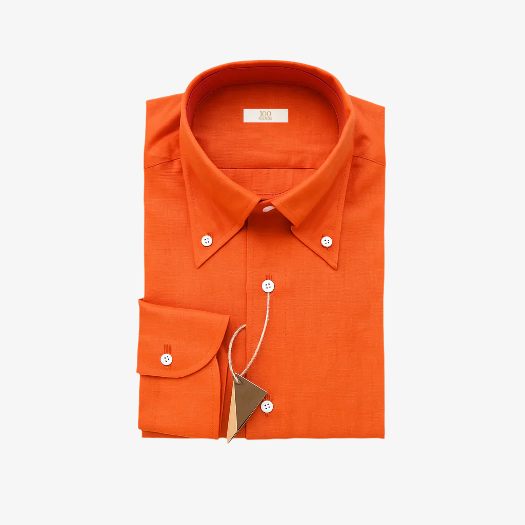 100 HANDS Salmon Linen Shirt